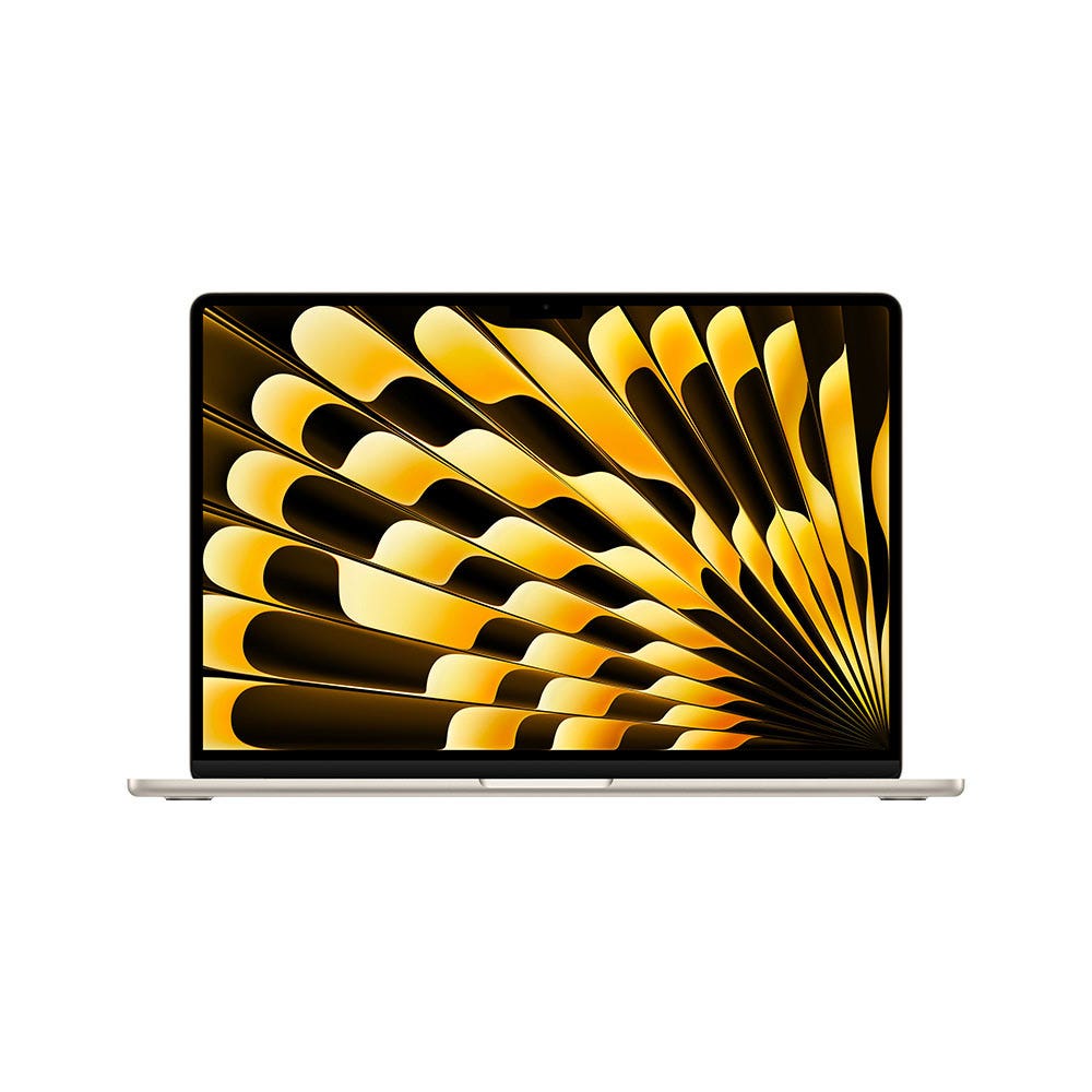 Apple MacBook Air (2025) 15-inch M4 chip with 10-core CPU and 10-core GPU, 16GB RAM, 256GB SSD Arabic - Starlight