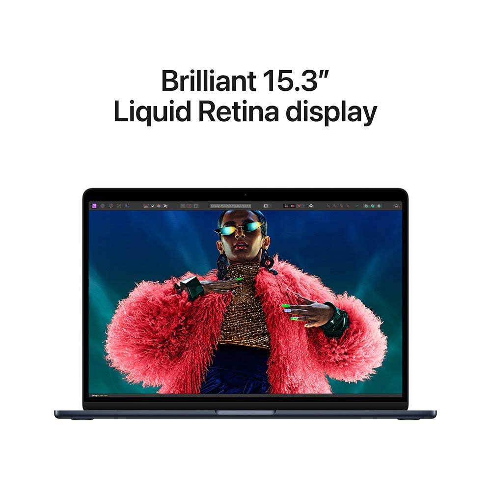 Apple MacBook Air 15-inch (2024) - M3 with 8-core CPU, 10-core GPU, 16GB RAM 256GB SSD Arabic Keyboard - Midnight [MC9G4AB/A] - Image 5