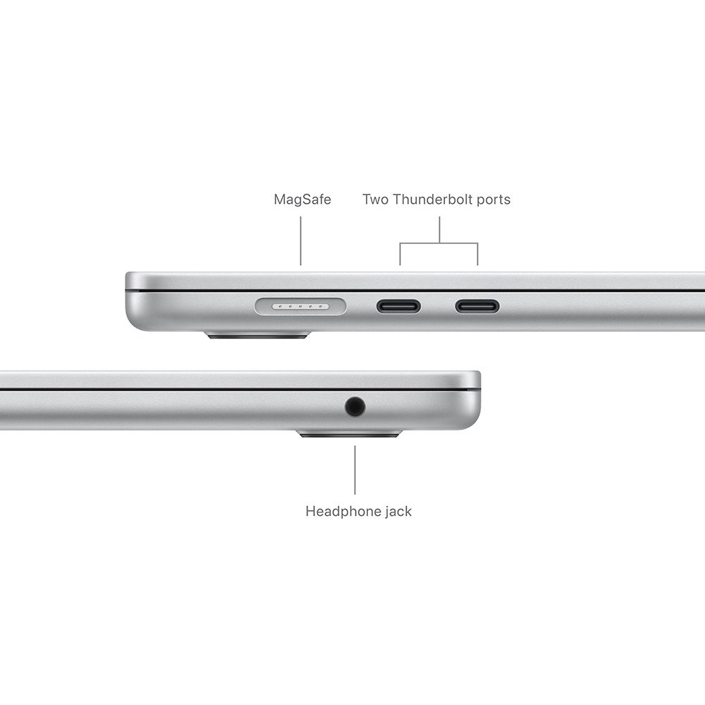 Apple MacBook Air 15", M3 chip with 8-core CPU and 10-core GPU, 8GB, 256GB SSD - Silver ,Arabic - Image 7