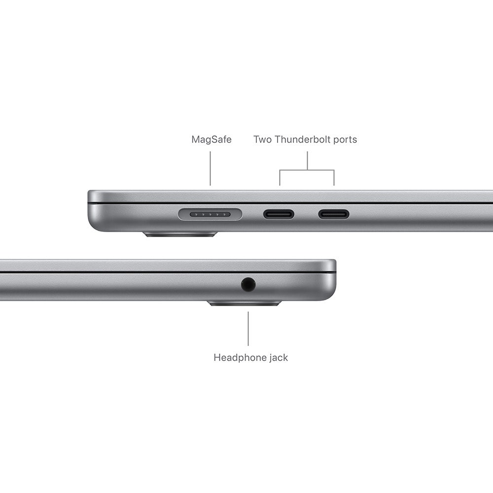 Apple MacBook Air 15", M3 chip with 8-core CPU and 10-core GPU, 8GB, 256GB SSD - Space Grey ,Arabic - Image 7