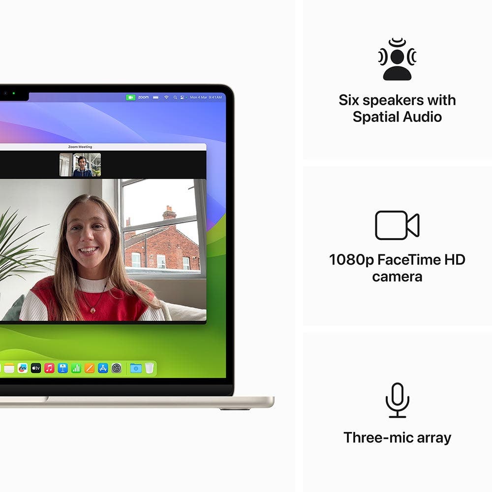 15-inch MacBook Air: Apple M3 chip with 8-core CPU and 10-core GPU, 16GB, 512GB SSD - Starlight ,English - Image 6