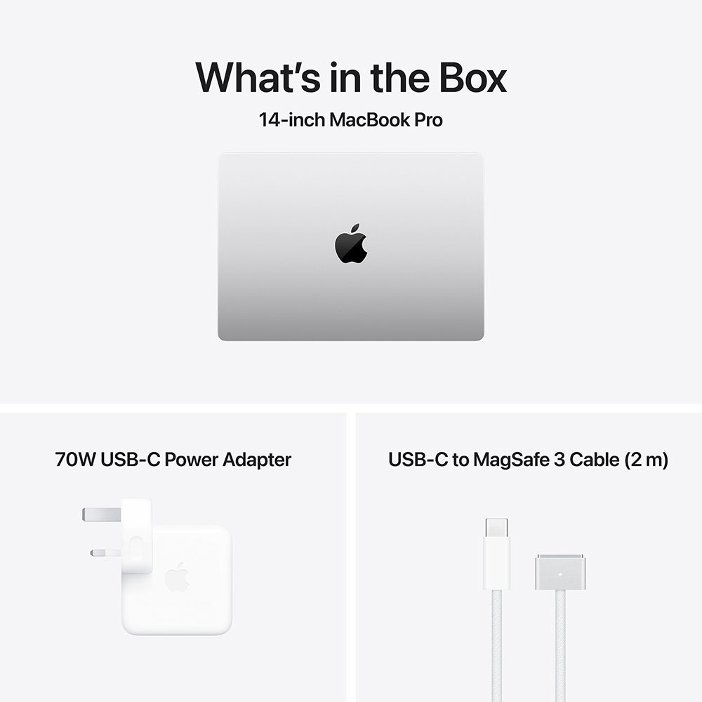 Apple MacBook Pro (2026) 14-inch M5 Max chip with 18-core CPU and 32-core GPU, 36GB RAM, 2TB SSD Arabic – Silver (MGDQ4AB/A) - Image 8