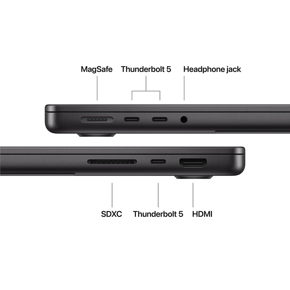 Apple MacBook Pro (2026) 14-inch M5 Max chip with 18-core CPU and 32-core GPU, 36GB RAM, 2TB SSD English – Space Black (MGDU4ZS/A) - Image 6