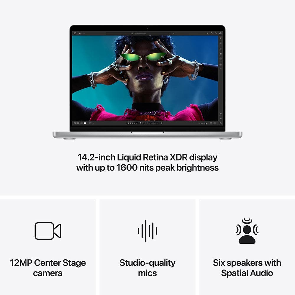 Apple MacBook Pro 14-inch (2024) - M4 Pro Max with 14-core CPU,32-core GPU, 36GB RAM 1TB SSD, Arabic - Silver [MX2G3AB/A] - Image 6