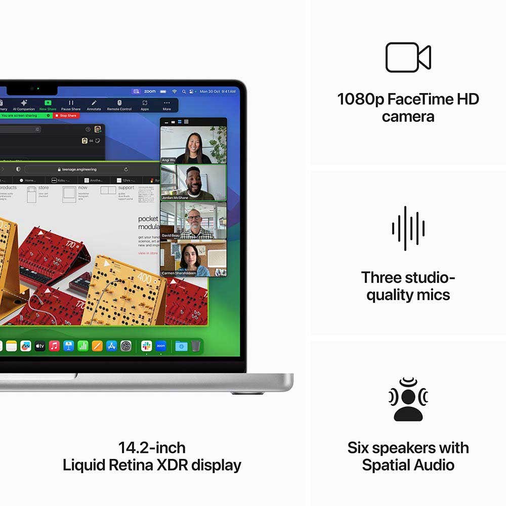 Apple MacBook Pro M3 Max chip with 16 Core CPU & 40 Core GPU 48GB RAM 1TB SSD 16" Laptop English & Arabic Keyboard - Silver (MUW73AB/A) - Image 8