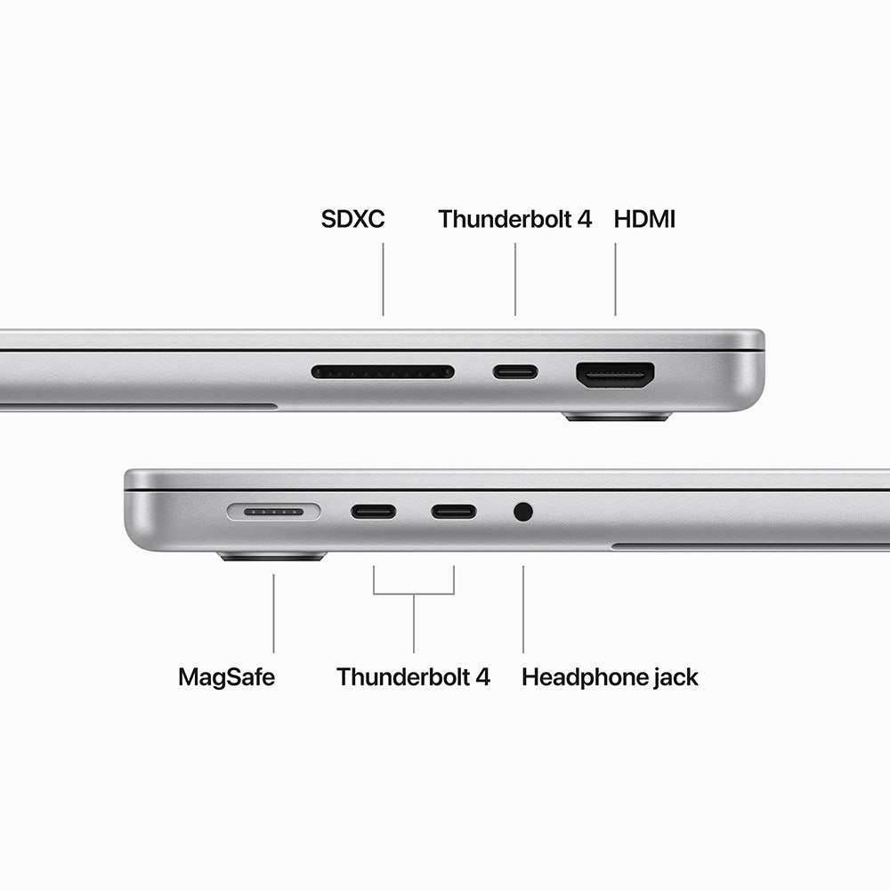 Apple MacBook Pro M3 Pro chip with 11 Core CPU & 14 Core GPU 18GB RAM 512GB SSD 14" Laptop English Keyboard - Silver (MRX63ZS/A) - Image 6