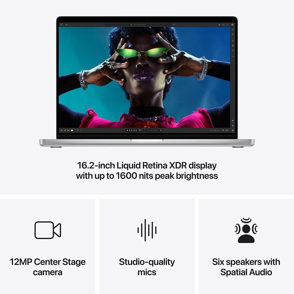 Apple MacBook Pro 16-inch (2025) - M4 Max Chip with 14‑core CPU and 32‑core GPU, 36GB RAM, 1TB SSD, English - Silver [MX2V3ZS/A] - Image 6