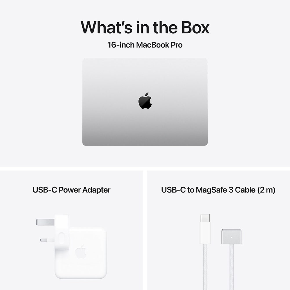 Apple MacBook Pro 16-inch (2025) - M4 Max Chip with 14‑core CPU and 32‑core GPU, 36GB RAM, 1TB SSD, English - Silver [MX2V3ZS/A] - Image 8