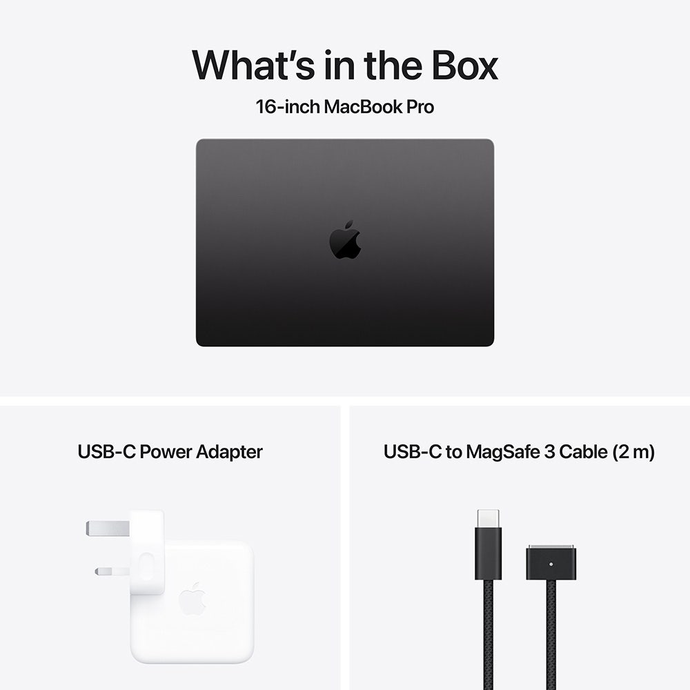 Apple Macbook Pro 16-inch (2024) - M4 Max Chip With 14-Core CPU,32-core GPU, 36GB RAM 1TB SSD, Arabic - Space Black [MX303AB/A] - Image 7