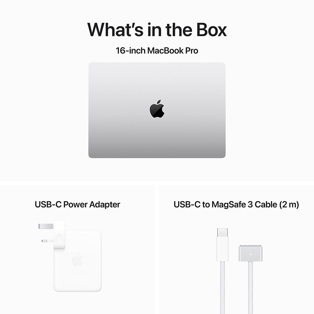 Apple MacBook Pro M3 Max chip with 16 Core CPU & 40 Core GPU 48GB RAM 1TB SSD 16" Laptop English Keyboard - Silver (MUW73ZS/A) - Image 8