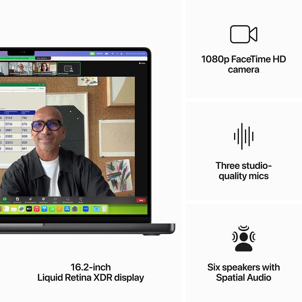 Apple MacBook Pro M3 Pro chip with 12 Core CPU & 18 Core GPU 18GB RAM 512GB SSD 16" Laptop English Keyboard - Space Black (MRW13ZS/A) - Image 5