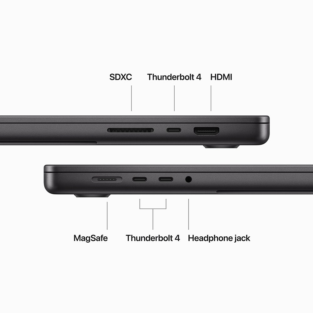 Apple MacBook Pro M3 Pro chip with 12 Core CPU & 18 Core GPU 18GB RAM 512GB SSD 16" Laptop English & Arabic Keyboard - Space Black (MRW13AB/A) - Image 6