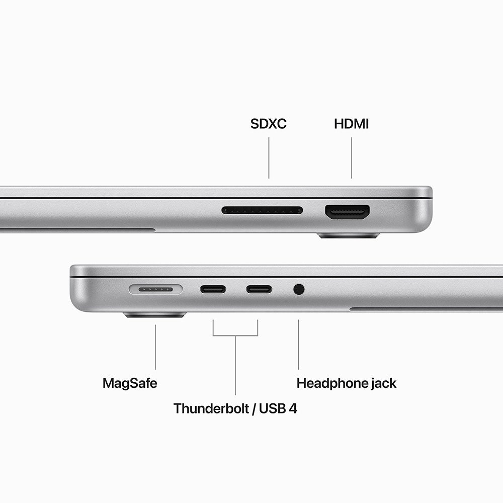Apple MacBook Pro M3 chip with 8 Core CPU & 10 Core GPU 8GB RAM 1TB SSD 14" Laptop English & Arabic Keyboard - Silver (MR7K3AB/A) - Image 6