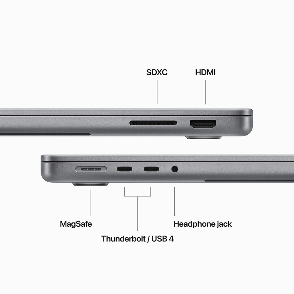 Apple MacBook Pro M3 chip with 8 Core CPU & 10 Core GPU 8GB RAM 1TB SSD 14" Laptop English & Arabic Keyboard - Space Grey (MTL83AB/A) - Image 6