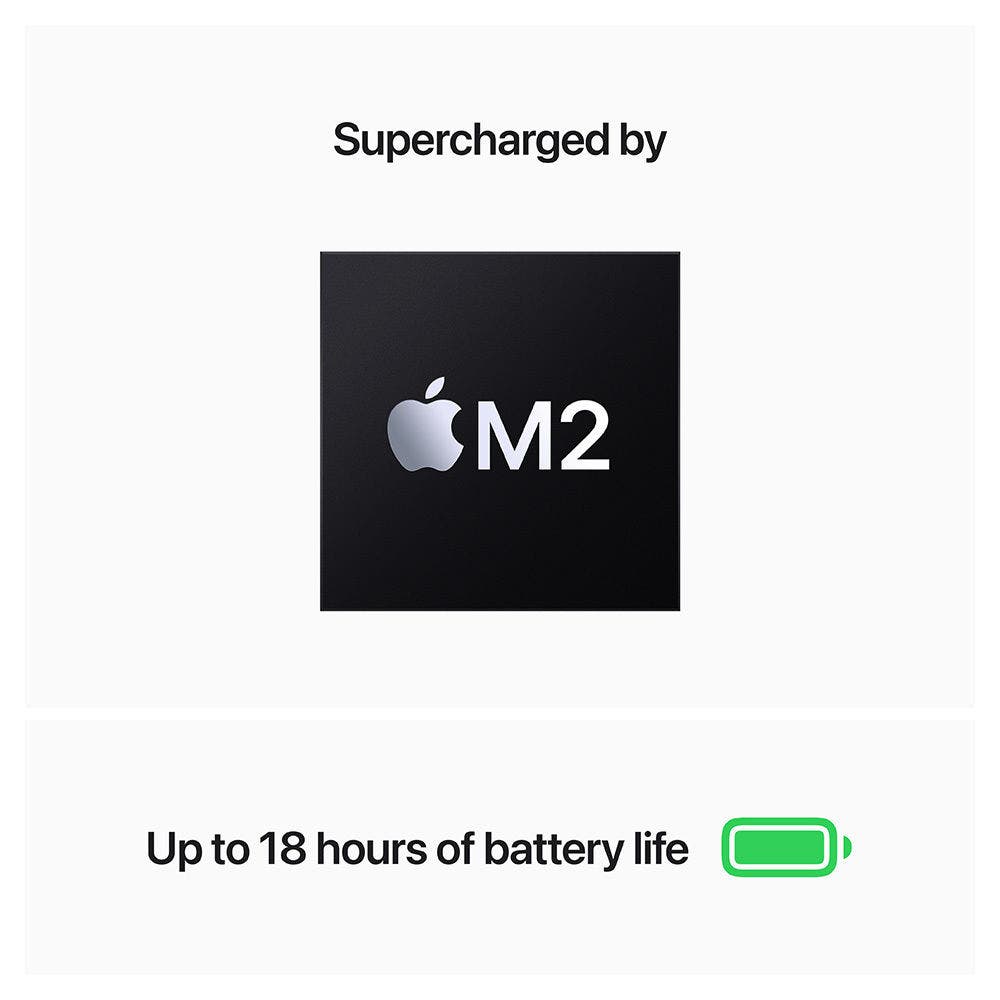 Apple MacBook Air 13" , M2 chip With 8-core CPU and 8-core GPU, 256GB SSD, Silver, English/Arabic Keyboard - Image 4