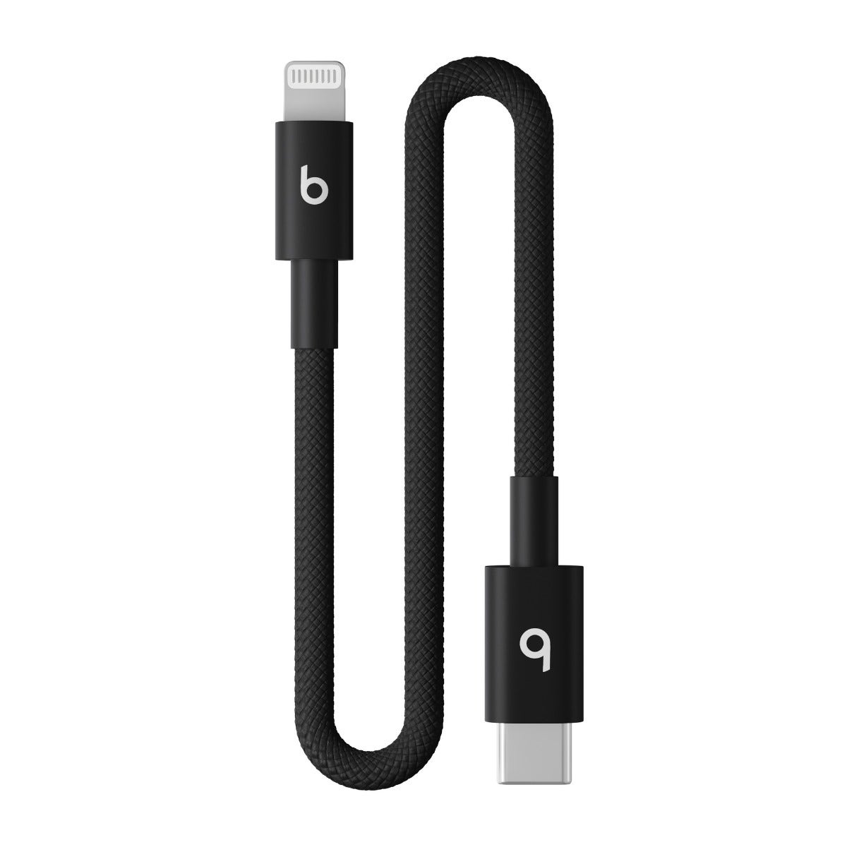 Beats USB-C to Lightning Woven Short Cable (20 cm / 8 in.) - Bolt Black (MEQM4EE/A)