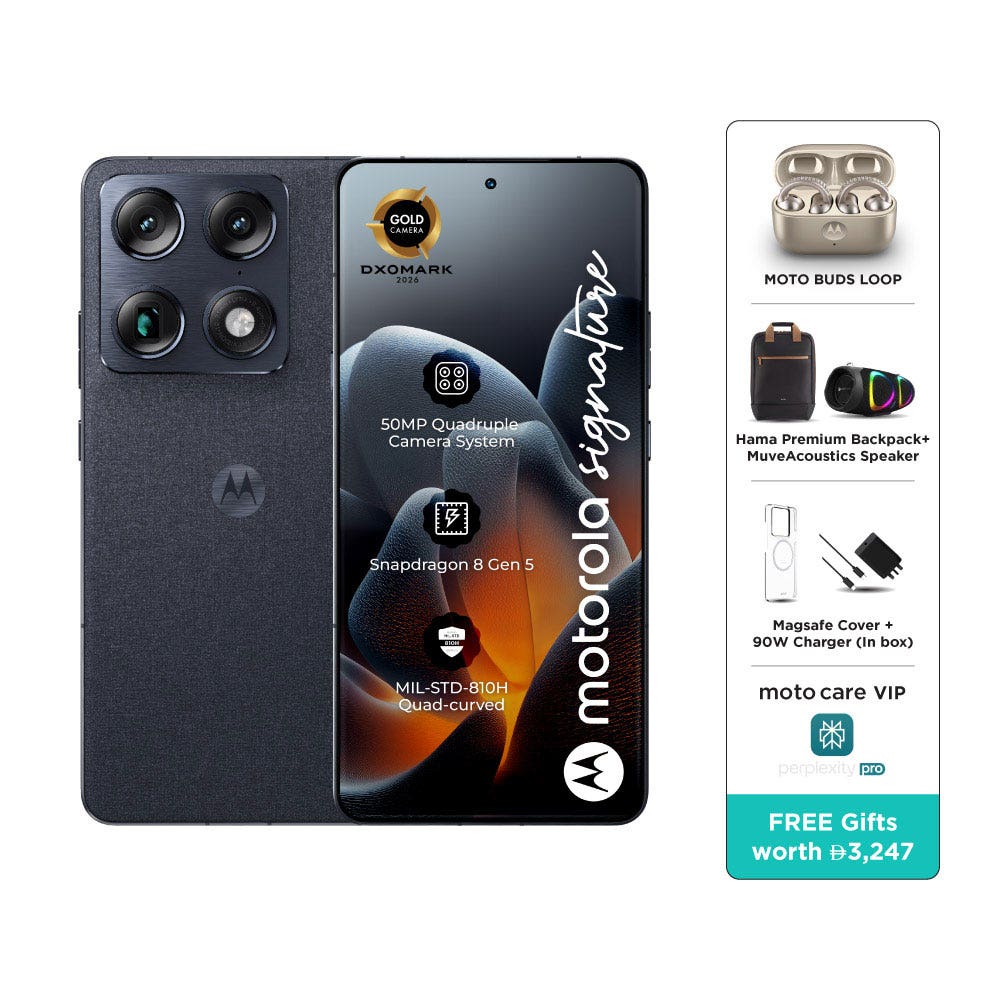 Motorola Signature 16GB 5G Smartphone, PANTONE Carbon (Dark Blue), 512 GB