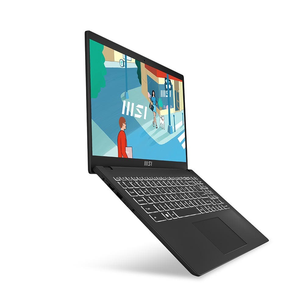MSI Modern 15 B12mo Intel Core i7-1255U 16GB RAM 512GB SSD Iris Xe Graphics 15.6" FHD 60hz Win 11 Home Laptop - Classic Black (MODERN15-9S7-15H112-852) - Image 3