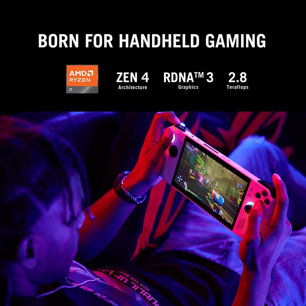 ASUS ROG ALLY RC71L GAMING HANDHELD /AMD Z1 PROCESSOR/16GB RAM/512GB SSD/ 7" FHD 120HZ 1080P/WIN11 HOME/WHITE (RC71L-ROG-ALLY-NH019W) - Image 5