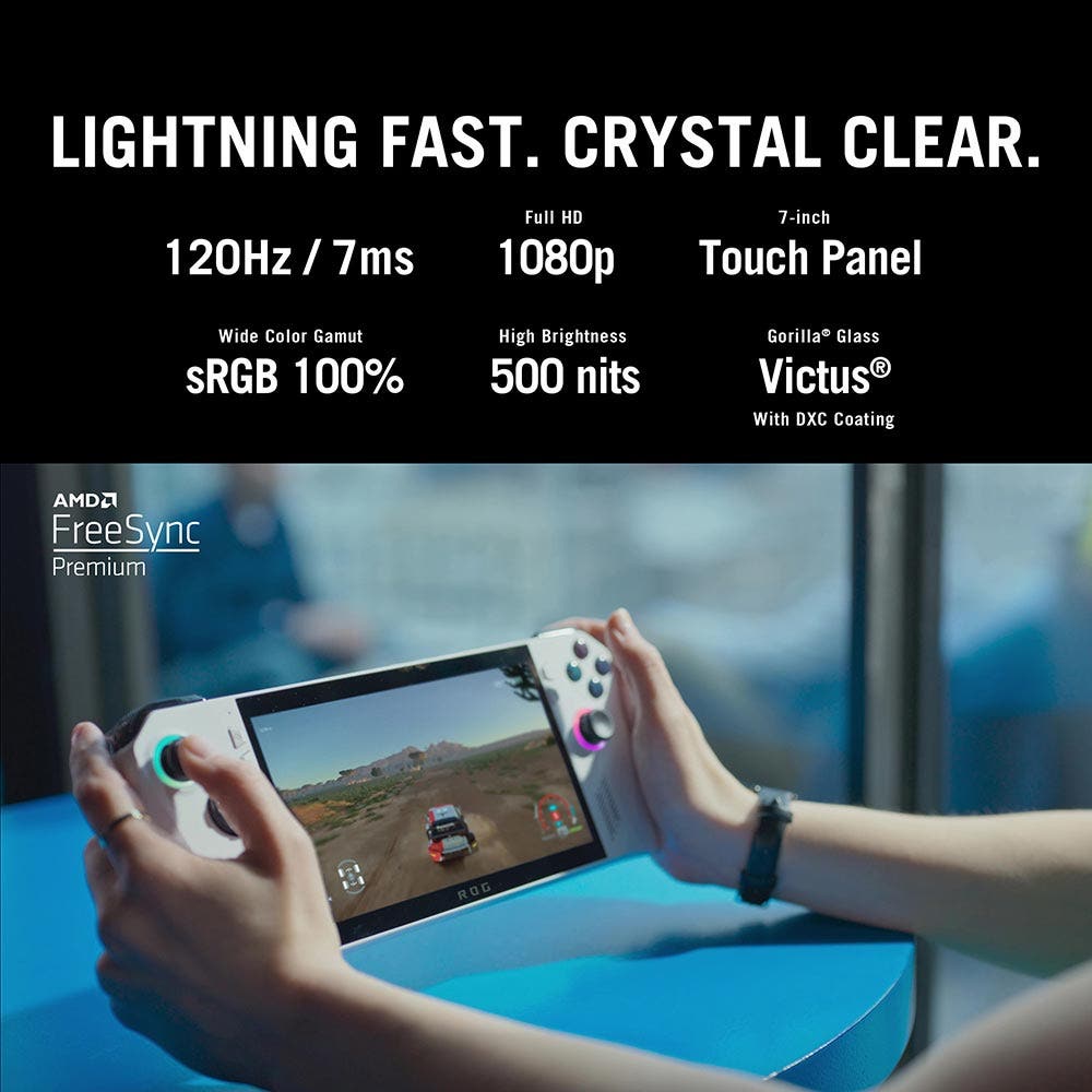 ASUS ROG ALLY RC71L GAMING HANDHELD /AMD Z1 PROCESSOR/16GB RAM/512GB SSD/ 7" FHD 120HZ 1080P/WIN11 HOME/WHITE (RC71L-ROG-ALLY-NH019W) - Image 7