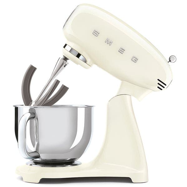 SMEG Stand Mixer Cream Full Color with Stainless Steel Bowl (SMF03CRUK)