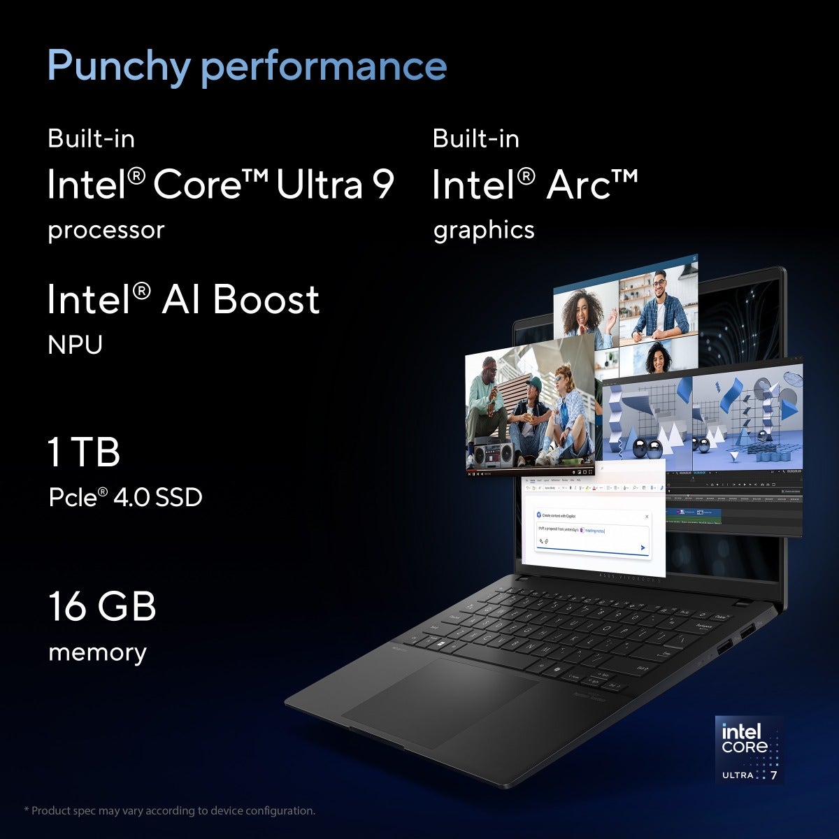 ASUS Vivobook S 14 OLED S5406MA-OLEDU911WB Intel Core Ultra 9-185H 16GB RAM 1TB SSD Intel Arc Graphics 14" WUXGA Win 11 Home Ultrabook - Neutral Black - Image 2