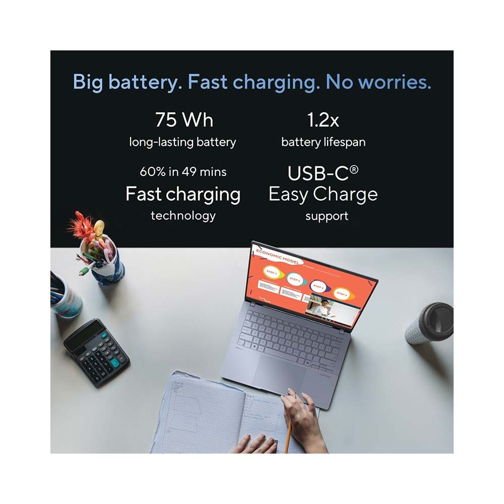 ASUS Vivobook S 14 OLED S5406MA-OLEDU911WB Intel Core Ultra 9-185H 16GB RAM 1TB SSD Intel Arc Graphics 14" WUXGA Win 11 Home Ultrabook - Neutral Black - Image 7