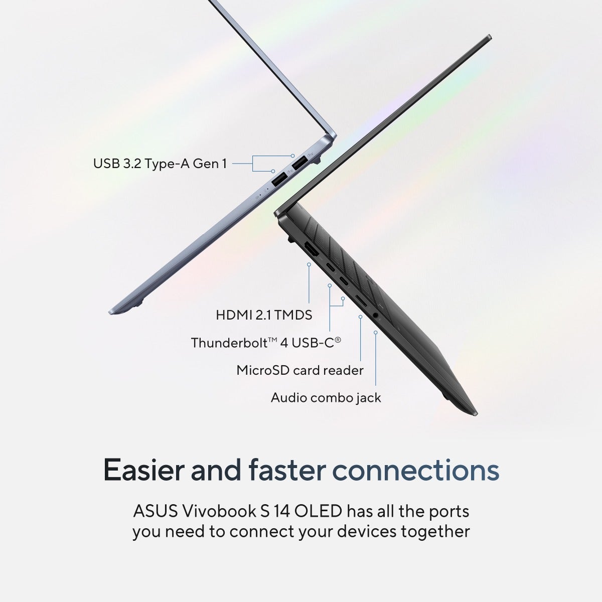 ASUS Vivobook S 14 OLED S5406MA-OLEDU911WB Intel Core Ultra 9-185H 16GB RAM 1TB SSD Intel Arc Graphics 14" WUXGA Win 11 Home Ultrabook - Neutral Black - Image 8