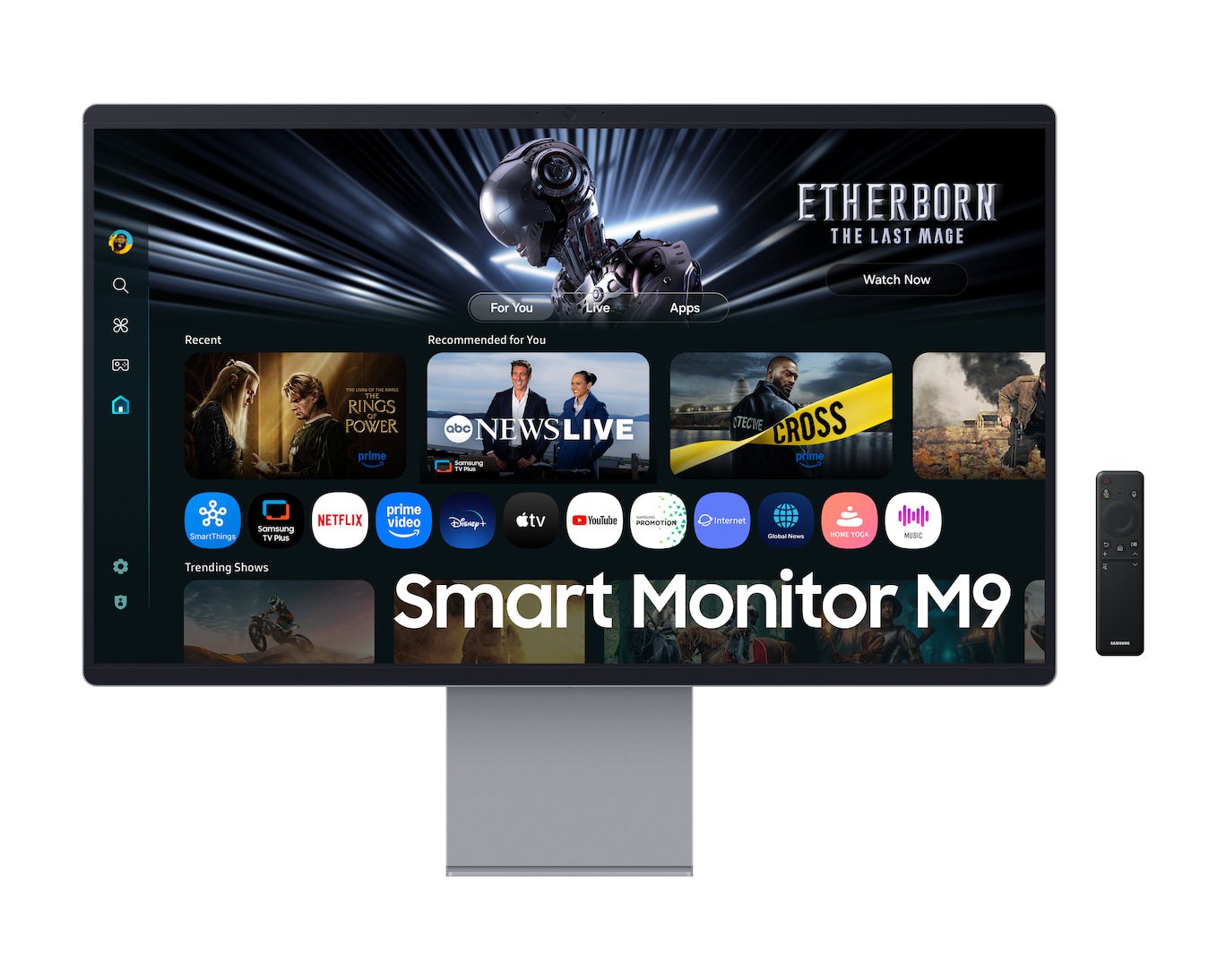 Samsung Smart Monitor M9 M90SF 32-Inch 4K QD-OLED 165Hz Smart Display – Black (SM-LS32FM902SMXUE)