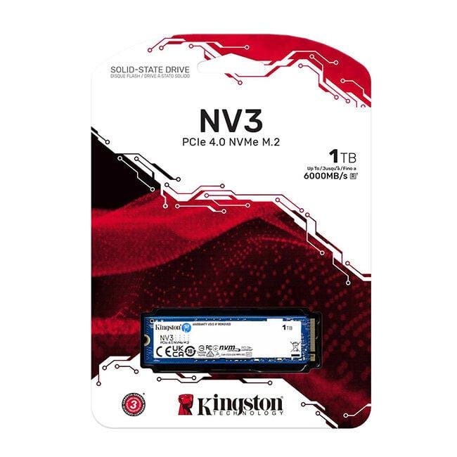 Kingston 1TB NV3 NVMe M.2 PCIe 4.0 SSD | SNV3S/1000G