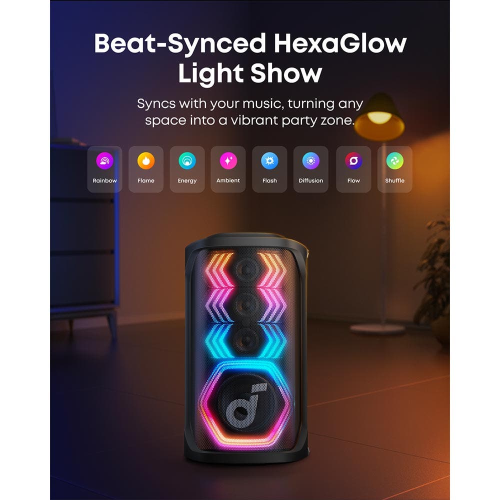 Anker Soundcore Rave 3S AI Wireless Party Speaker with Wireless Microphones (A31A3012) - Image 3