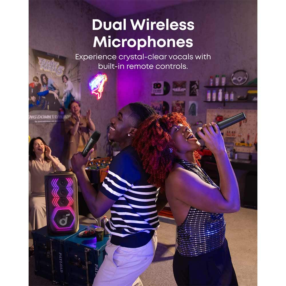 Anker Soundcore Rave 3S AI Wireless Party Speaker with Wireless Microphones (A31A3012) - Image 4