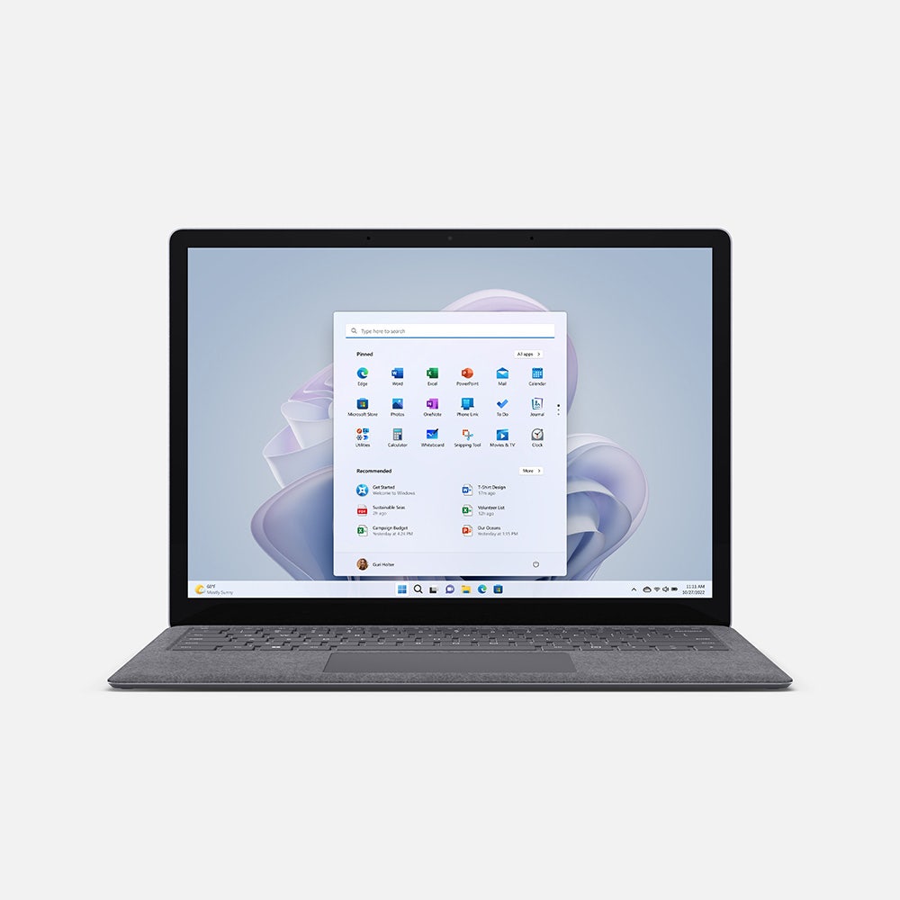 Microsoft Surface Laptop 5 Core i7-1255U 8GB RAM 256GB SSD Intel Integrated Graphics, 15" Laptop, Platinum (RBY-00014)