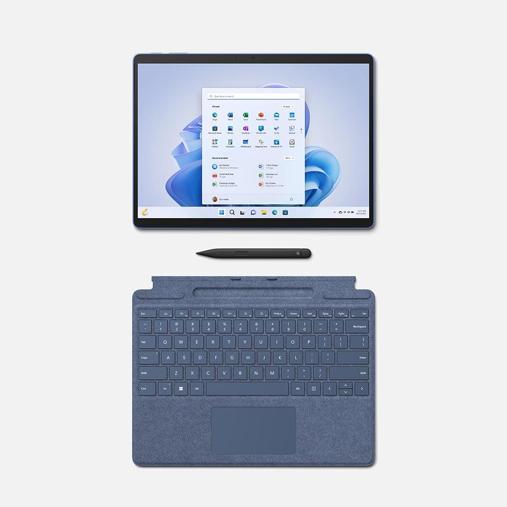 Microsoft Surface Pro 9 Intel Core i7-1255U 16GB RAM 256GB SSD Integrated Graphics 13" Ultrabook English/Arabic - Sapphire ( Pen Sold Separately) (QIL-00042+8XA)