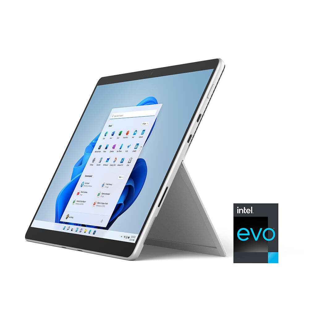 Microsoft Surface Pro 8 - 8PN-00007+ 8XA, Core i5 - 1135G7, 8 GB RAM, 128 GB SSD, Intel Iris Graphics, 13 Inch PixelSence Flow Display, Platium with Type Cover