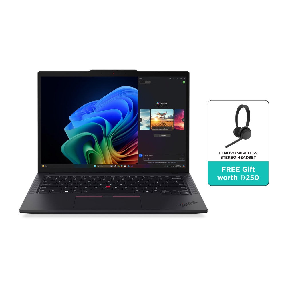 Lenovo ThinkPad T14 Gen 6 Intel Core Ultra 7 258V 32GB 1TB Intel Arc 14" WUXGA Windows 11 Pro Laptop – Black (T14-21QG00AQGR+ANC)