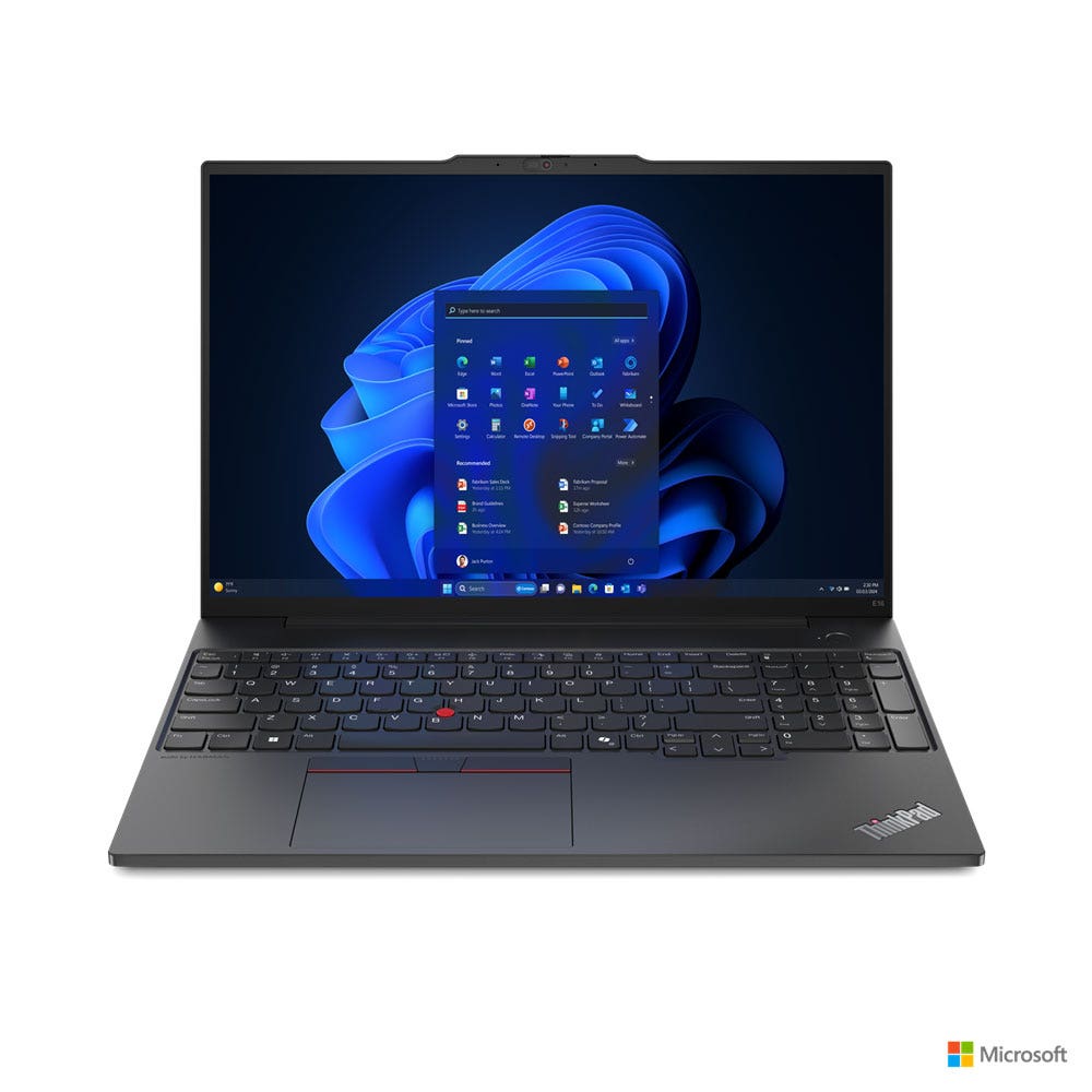 Lenovo E16-21MA001SGR Intel Core Ultra 7- 155H 16GB RAM 512GB SSD Integrated Intel Arc Graphics 16" WUXGA Win 11 Pro Business Laptop - Black