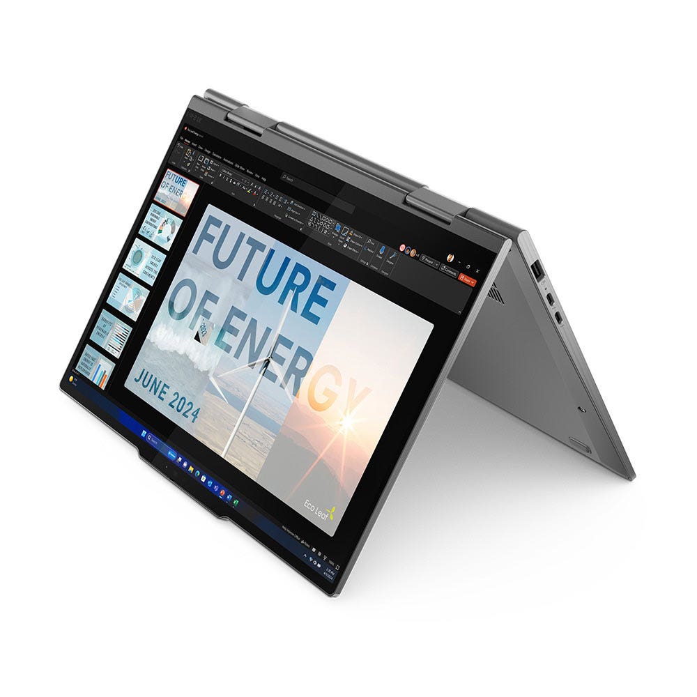 Lenovo ThinkPad X1 2-in-1 Gen 9 Intel Core Ultra 7 155U 32GB RAM 1TB SSD Integrated Intel Graphics 14" WUXGA Windows 11 Pro Convertible Laptop - Grey With Lenovo Wireless Stereo Headset[21KE000CGR+ANC]