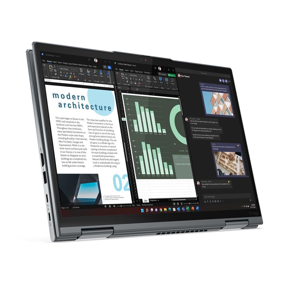 Lenovo Intel Core i7-1355U 16GB RAM 1TB SSD Integrated Intel Iris Xe Draphics 14" WUXGA Business Laptop - Storm Grey (X1YOGA-21HQ006DGR) - Image 4