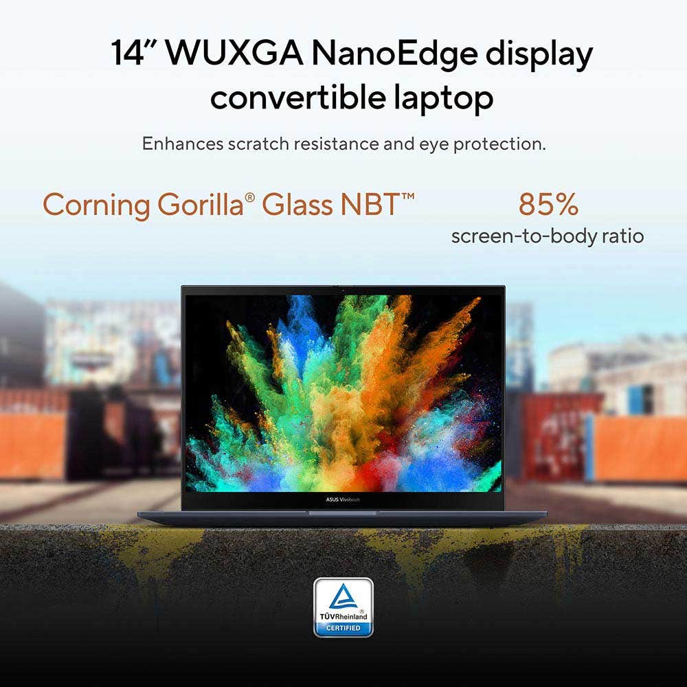 ASUS Vivobook S 14 Flip AMD Ryzen 5-7530U 8GB RAM 512GB SSD AMD Radeon Graphics 14" WUXGA Convertible Laptop - Quiet Blue (TN3402YA-LZ200W) - Image 5