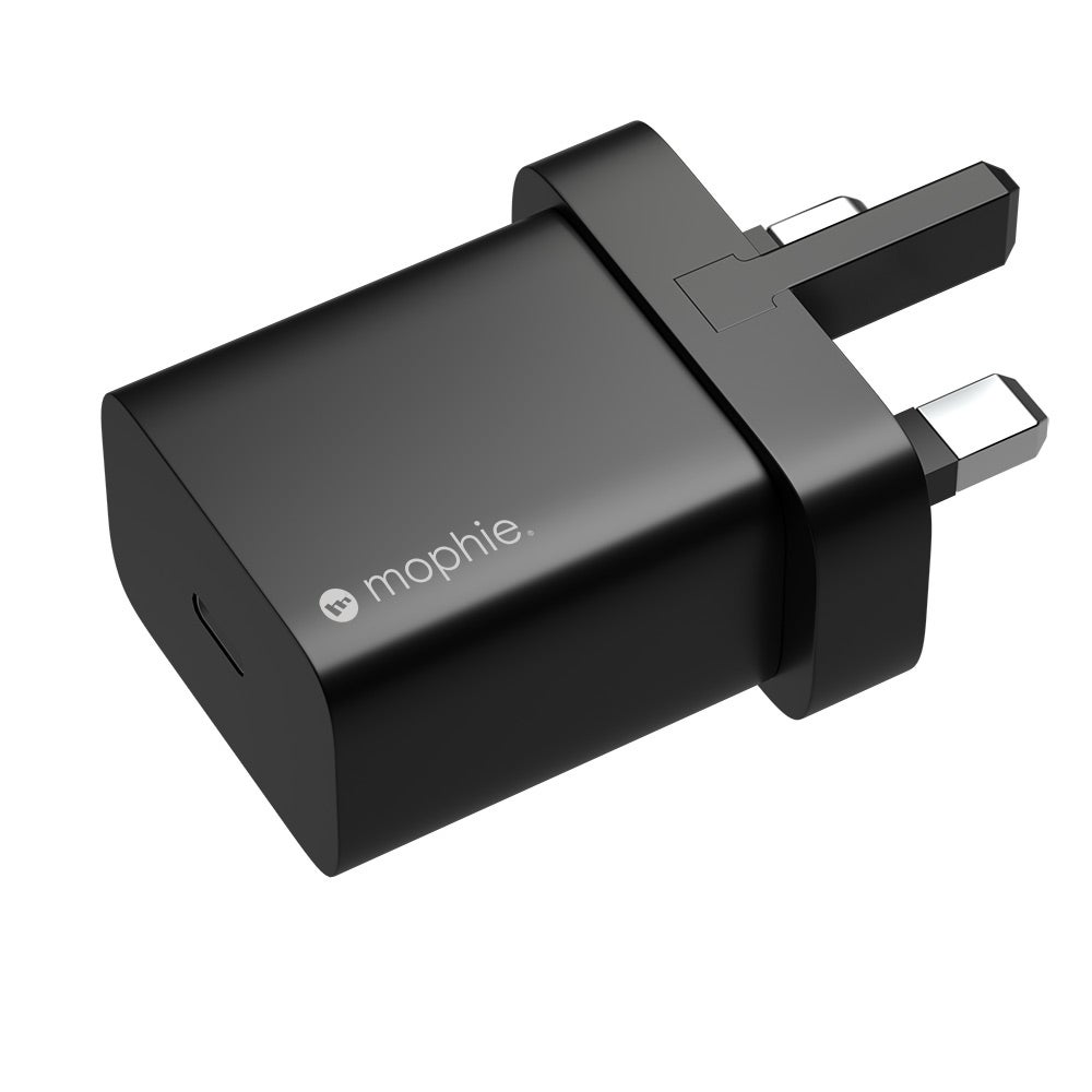 Mophie 20W USB-C Power Adapter with Power Delivery Fast Charging Wall Charger with UK Plug (MOP 20W PWR ADPTR USBC)