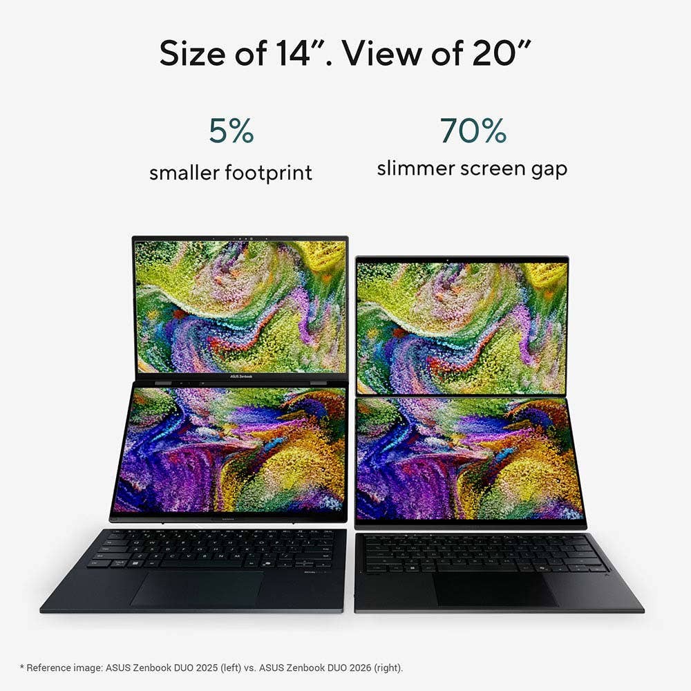 ASUS Zenbook DUO Copilot+ PC Intel Core Ultra X9-388H 32GB RAM 2TB SSD Intel Arc Graphics 14 inch Windows 11 Home Laptop - Moher Gray (UX8407AA-SN066W) - Image 4