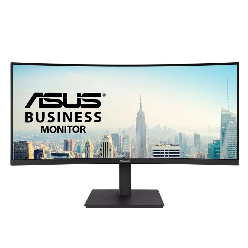 ASUS 34 inch, WQHD (3440x1440), 1500R Curvature, Frameless, USB-C PD 96W, RJ45, USB hub, Low Blue Light, Flicker Free, Ergonomic Design Docking Monitor [VA34VCPSR]
