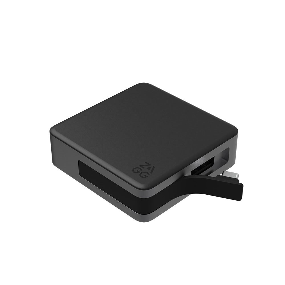 ZAGG 4-Port USB Hub Compact Multi-Port Adapter Gray/Black (ZAG ACC 4 Port Hub Gry) - Image 3